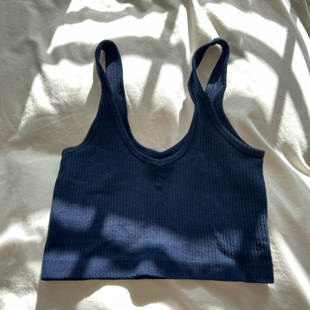 Urban Outfitters Navy Blue Crop Top